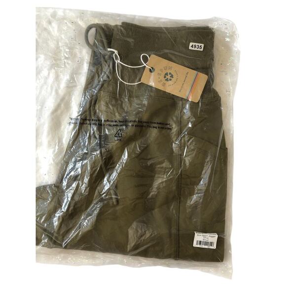 Marine Layer Slim Sport Jogger Pants Rib Drawstring Waist Olive Green NWT Small - Picture 5 of 9